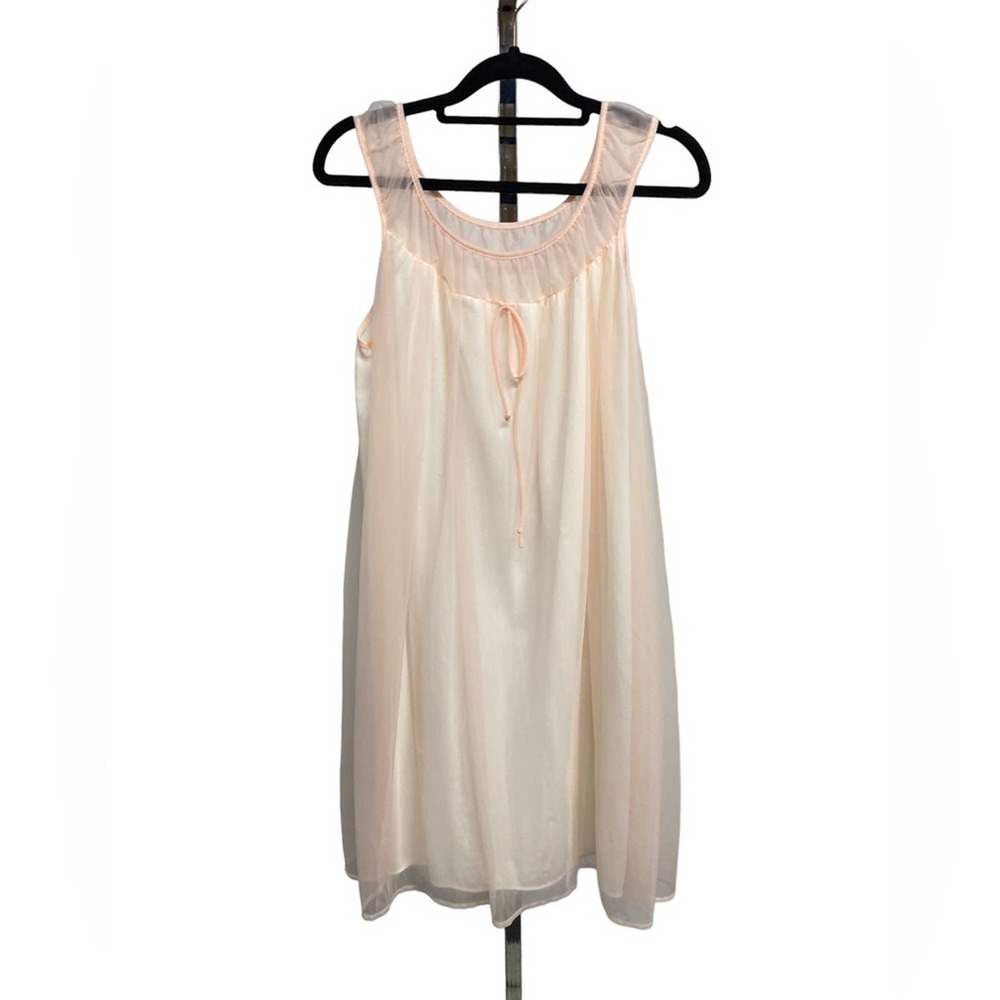 Vintage Berkliff 1960’s pink sheer nightgown size small